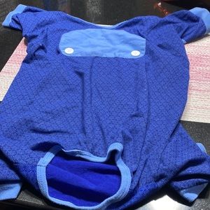 Doggie clothes size large light blue and dark blue